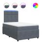 Preview: ARDEBO.de - Boxspringbett mit Matratze Dunkelgrau 120x200 cm Samt