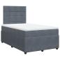 Preview: Boxspringbett mit Matratze Dunkelgrau 120x200 cm Samt