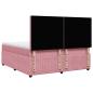 Preview: Boxspringbett mit Matratze Rosa 180x200 cm Samt