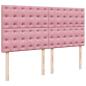Preview: Boxspringbett mit Matratze Rosa 180x200 cm Samt