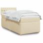 Preview: ARDEBO.de - Boxspringbett mit Matratze Creme 80x200 cm Stoff