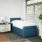 Preview: Boxspringbett mit Matratze Blau 80x200 cm Samt