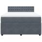 Preview: Boxspringbett mit Matratze Dunkelgrau 160x200 cm Samt