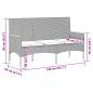 Preview: Gartenbank 3-Sitzer mit Kissen Schwarz Poly Rattan