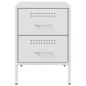 Preview: Nachttisch Weiß 36x39x50,5 cm Stahl
