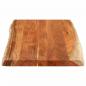 Preview: Tischplatte 100x60x2,5cm Rechteckig Massivholz Akazie Baumkante
