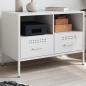 Preview: ARDEBO.de - TV-Schrank Weiß 68x39x50,5 cm Stahl