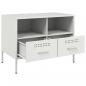 Preview: TV-Schrank Weiß 68x39x50,5 cm Stahl