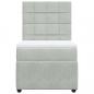 Preview: Boxspringbett mit Matratze Hellgrau 100x200 cm Samt