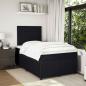 Preview: ARDEBO.de - Boxspringbett mit Matratze Schwarz 120x190 cm Samt