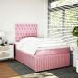 Preview: Boxspringbett mit Matratze Rosa 120x190 cm Samt