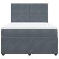 Preview: Boxspringbett mit Matratze Dunkelgrau 140x200 cm Samt