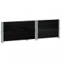 Preview: Pflanzkasten Schwarz 80x60 cm Massivholz Kiefer