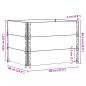 Preview: Pflanzkasten Grau 80x60 cm Massivholz Kiefer
