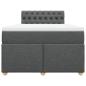 Preview: Boxspringbett mit Matratze Dunkelgrau 120x200 cm Stoff