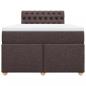 Preview: Boxspringbett mit Matratze Dunkelbraun 120x200 cm Stoff