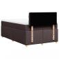 Preview: Boxspringbett mit Matratze Dunkelbraun 120x200 cm Stoff