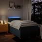 Preview: Boxspringbett mit Matratze Blau 120x200 cm Stoff