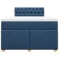 Preview: Boxspringbett mit Matratze Blau 120x200 cm Stoff