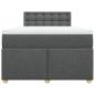 Preview: Boxspringbett mit Matratze Dunkelgrau 120x200 cm Stoff