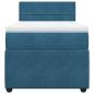 Preview: Boxspringbett mit Matratze Blau 90x190 cm Samt
