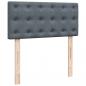 Preview: Boxspringbett mit Matratze Dunkelgrau 90x200 cm Samt