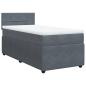 Preview: Boxspringbett mit Matratze Dunkelgrau 90x200 cm Samt