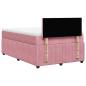 Preview: Boxspringbett mit Matratze Rosa 120x190 cm Samt