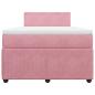 Preview: Boxspringbett mit Matratze Rosa 120x190 cm Samt