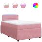 Preview: ARDEBO.de - Boxspringbett mit Matratze Rosa 120x190 cm Samt