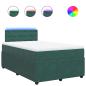 Preview: ARDEBO.de - Boxspringbett mit Matratze Dunkelgrün 120x190 cm Samt