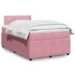 Preview: ARDEBO.de - Boxspringbett mit Matratze Rosa 120x200 cm Samt