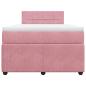 Preview: Boxspringbett mit Matratze Rosa 120x200 cm Samt