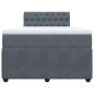 Preview: Boxspringbett mit Matratze Dunkelgrau 120x200 cm Samt