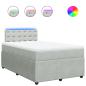 Preview: Boxspringbett mit Matratze Hellgrau 120x200 cm Samt