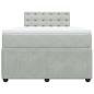 Preview: Boxspringbett mit Matratze Hellgrau 120x200 cm Samt