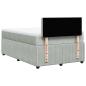 Preview: Boxspringbett mit Matratze Hellgrau 120x200 cm Samt