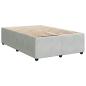Preview: Boxspringbett mit Matratze Hellgrau 120x200 cm Samt