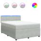 Preview: Boxspringbett mit Matratze Hellgrau 140x190 cm Samt