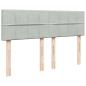 Preview: Boxspringbett mit Matratze Hellgrau 140x190 cm Samt