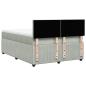 Preview: Boxspringbett mit Matratze Hellgrau 140x190 cm Samt