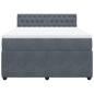 Preview: Boxspringbett mit Matratze Dunkelgrau 140x190 cm Samt