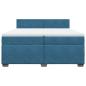 Preview: Boxspringbett mit Matratze Blau 200x200 cm Samt