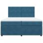 Preview: Boxspringbett mit Matratze Blau 200x200 cm Samt