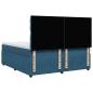 Preview: Boxspringbett mit Matratze Blau 200x200 cm Samt