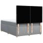 Preview: Boxspringbett mit Matratze Hellgrau 140x200 cm Stoff