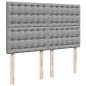 Preview: Boxspringbett mit Matratze Hellgrau 140x200 cm Stoff