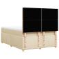Preview: Boxspringbett mit Matratze Creme 140x200 cm Stoff