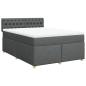 Preview: Boxspringbett mit Matratze Dunkelgrau 140x200 cm Stoff