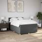 Preview: Boxspringbett mit Matratze Dunkelgrau 140x200 cm Stoff